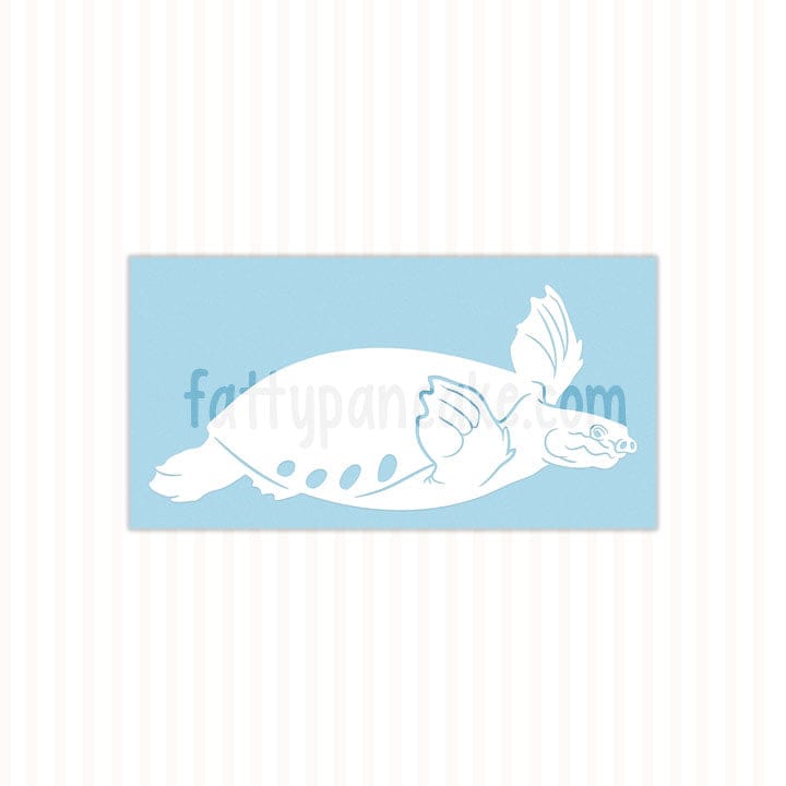 Fly River Turtle Decal, Waterproof Vinyl Decal, Cute Reptile Gift