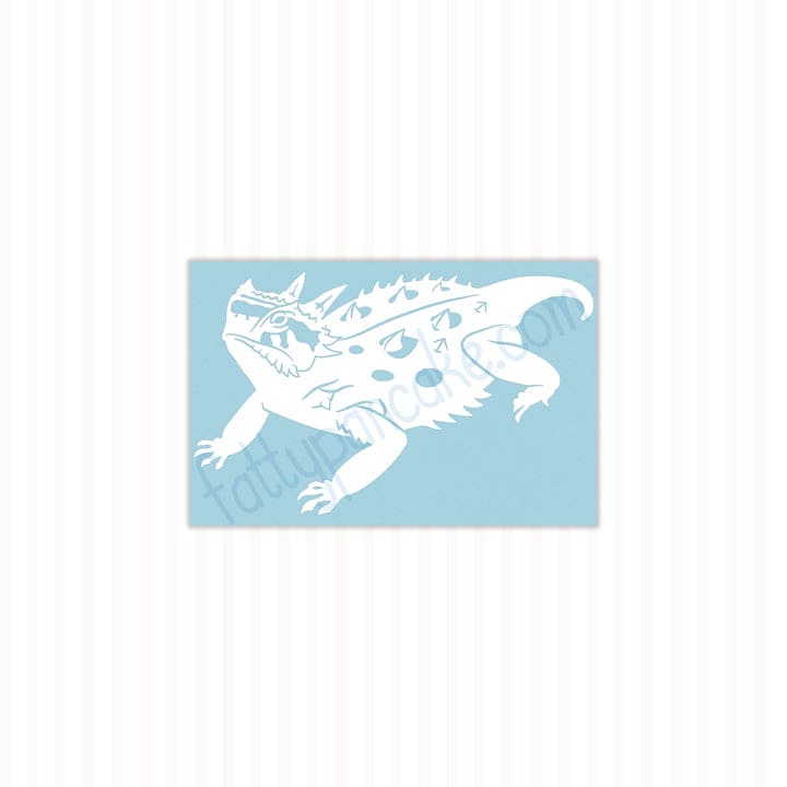 Horned Toad Decal, Waterproof Vinyl Decal, Cute Reptile Gift
