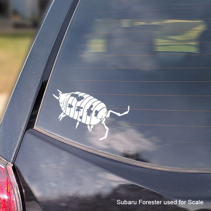 Dairy Cow Isopod Decal, Personalized Waterproof Vinyl, Cute insect Car Decal