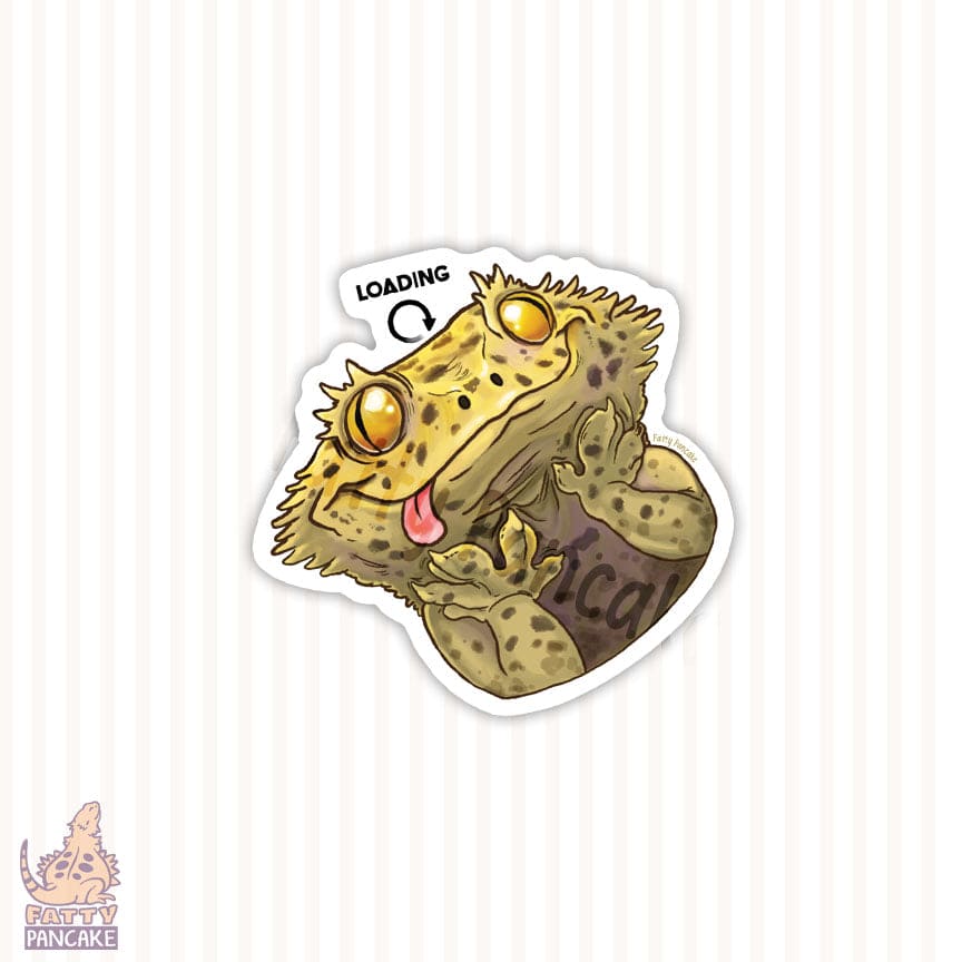 Crested Gecko Loading Sticker