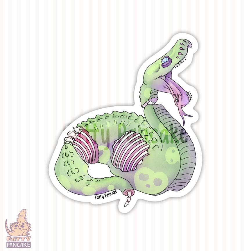 Ball Python Zombie Halloween Sticker