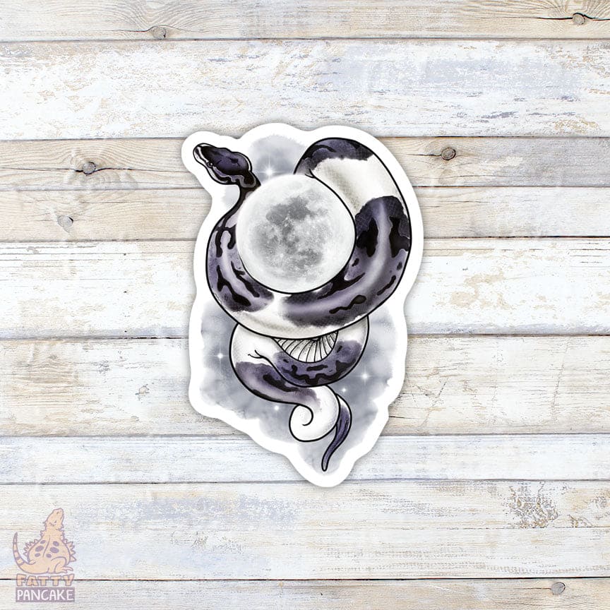 Ball Python Axanthic Moon Sticker