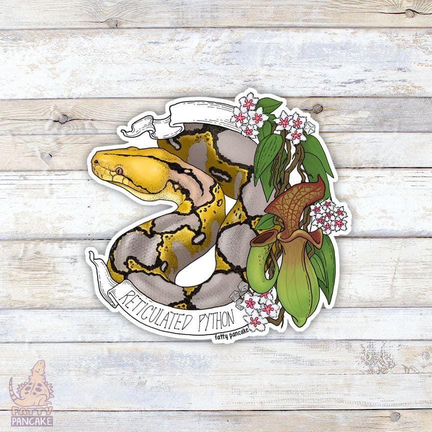 Reticulated Python Banner Sticker