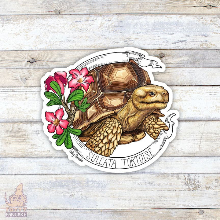 Sulcata Tortoise Banner Sticker