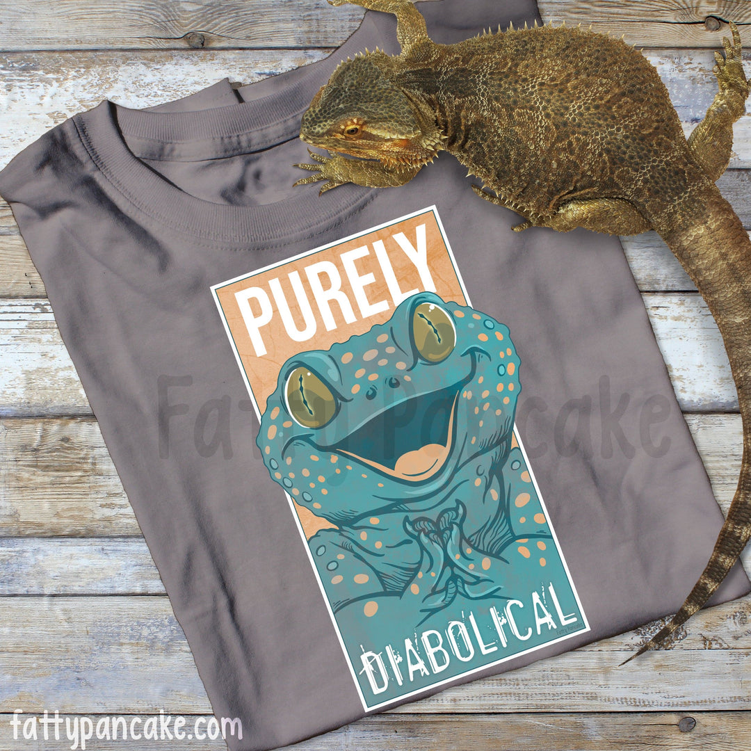 Purely Diabolical Tokey Gecko Tee, Unisex Lizard Gift Shirt, Funny Reptile Apparel