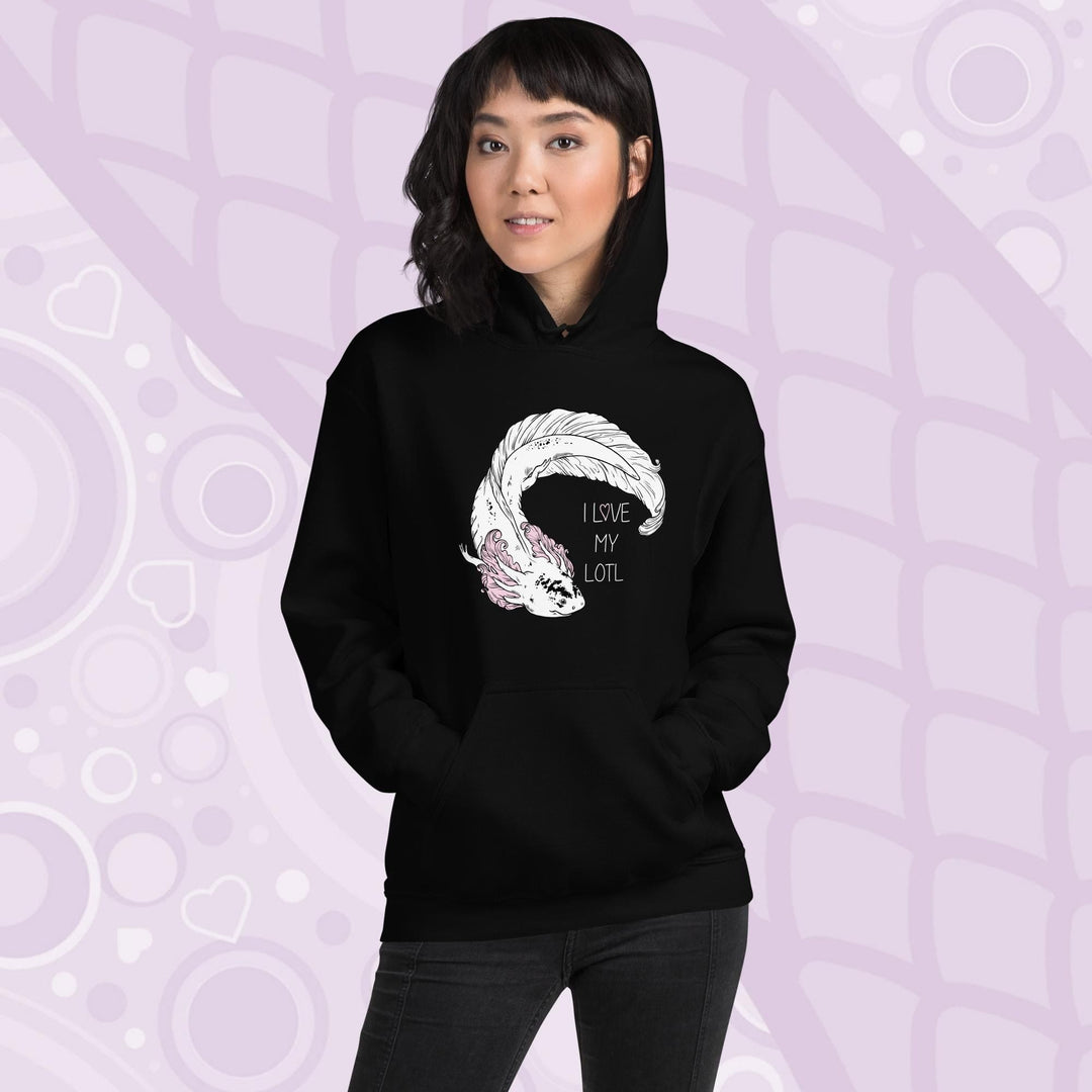 Me encanta mi Lotl, sudadera con capucha Axolotl, regalo de anfibios, lindo jersey de salamandra