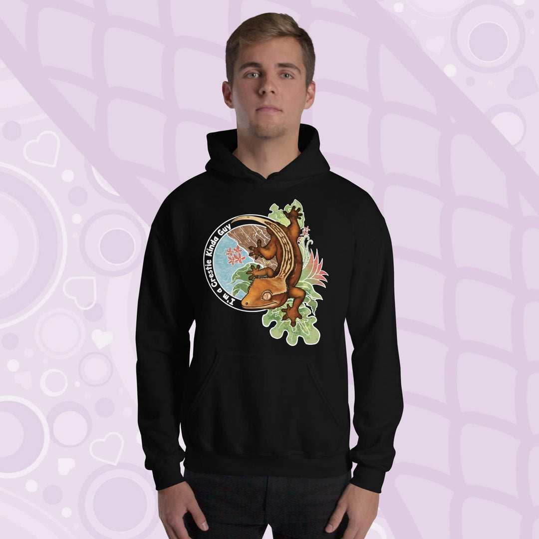 Crestie Kinda Guy, sudadera con capucha Crested Gecko, lindo lagarto, regalo de reptil 