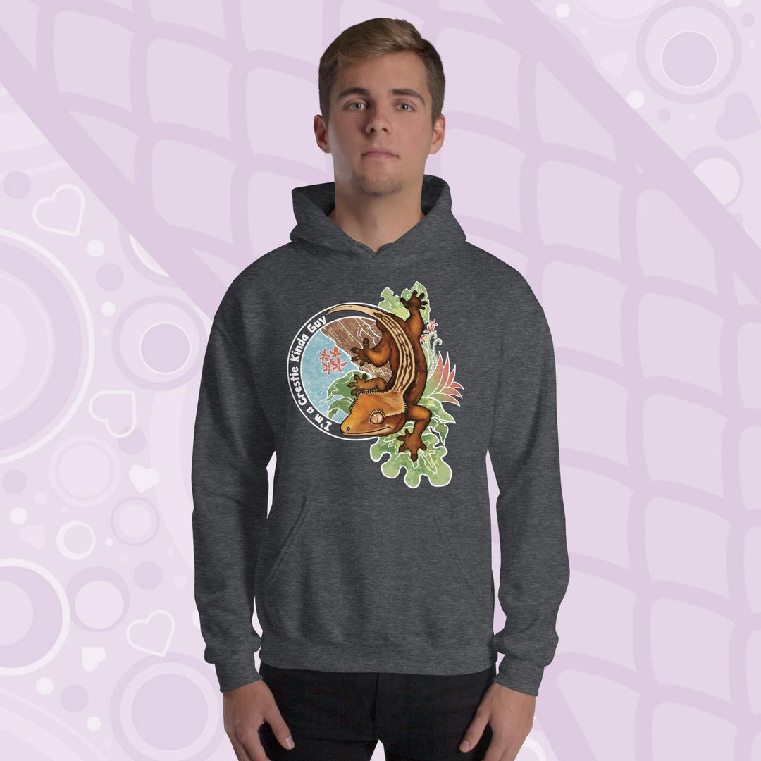 Crestie Kinda Guy, sudadera con capucha Crested Gecko, lindo lagarto, regalo de reptil 