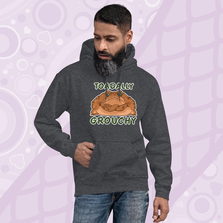 Toadally Grouchy Unisex Hoodie, Amphibian Toad Pullover Top