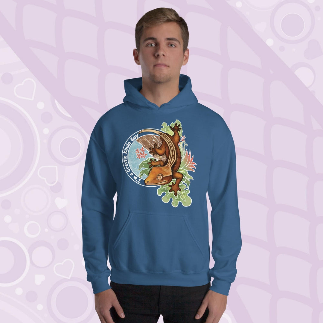 Crestie Kinda Guy, sudadera con capucha Crested Gecko, lindo lagarto, regalo de reptil 