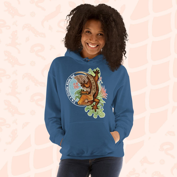 Crestie Kinda Gal, sudadera con capucha Gecko creada, lagarto lindo, regalo de reptil 