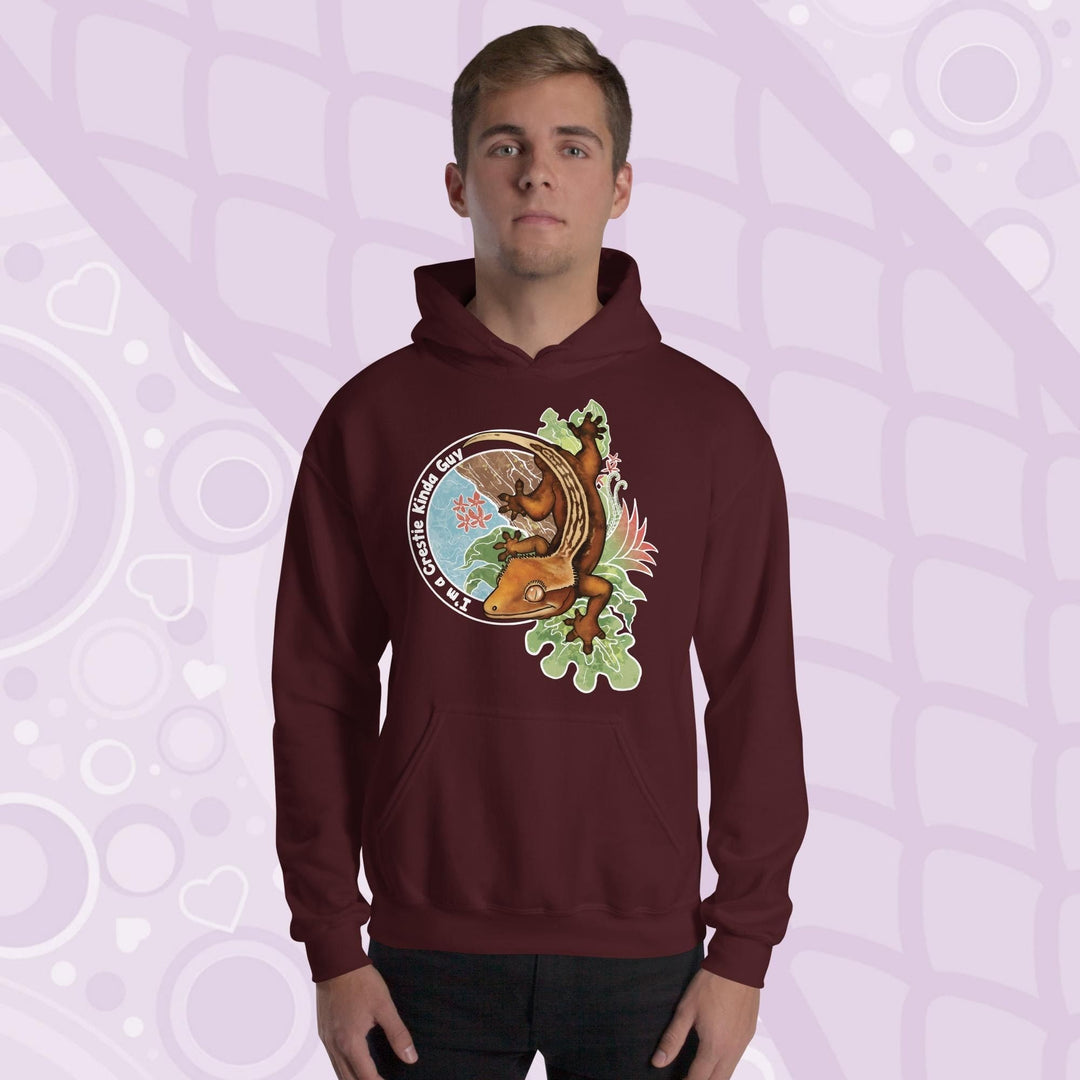 Crestie Kinda Guy, sudadera con capucha Crested Gecko, lindo lagarto, regalo de reptil 