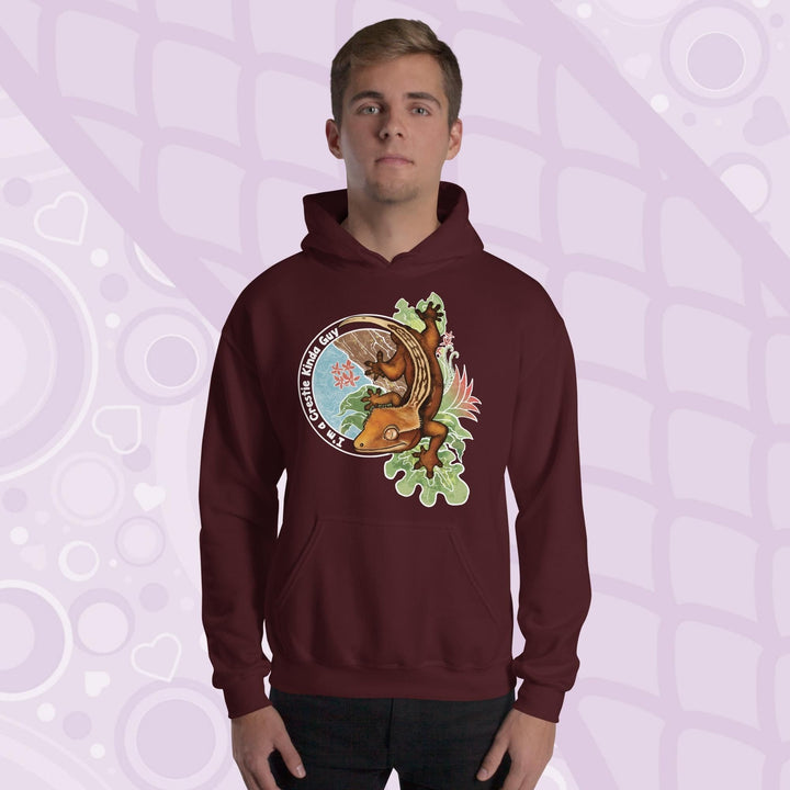 Crestie Kinda Guy, sudadera con capucha Crested Gecko, lindo lagarto, regalo de reptil 
