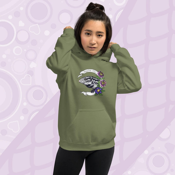 Sudadera con capucha unisex Tegu argentino en blanco y negro, jersey de regalo de monitor 