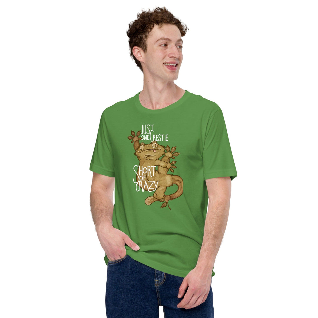 Just One Crestie Short of Crazy Crested Gecko Tee, Silly Reptile Apparel Gift