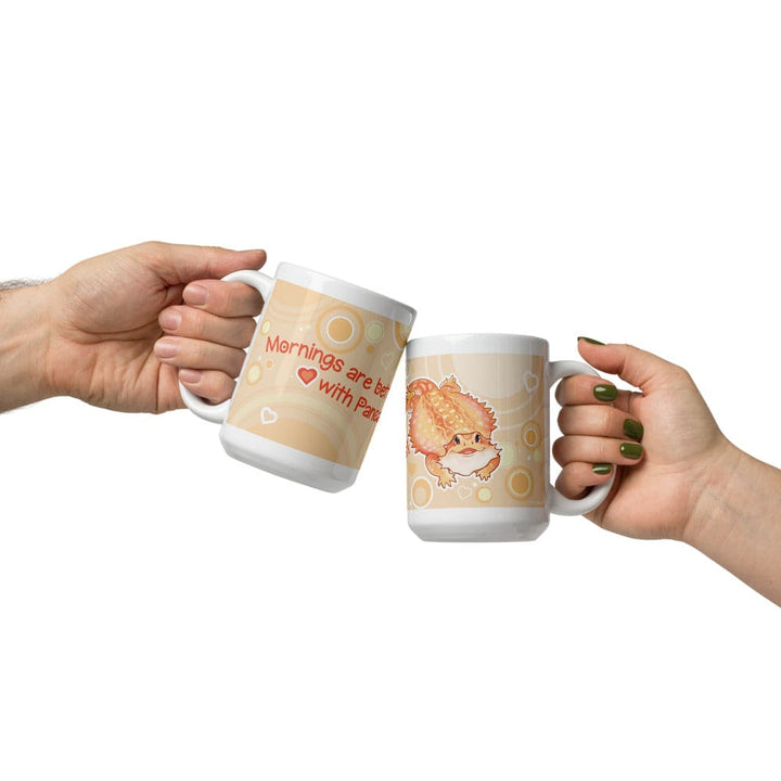 Mornings are Better with Pancakes Bearded Dragon, Cute Reptile Mug