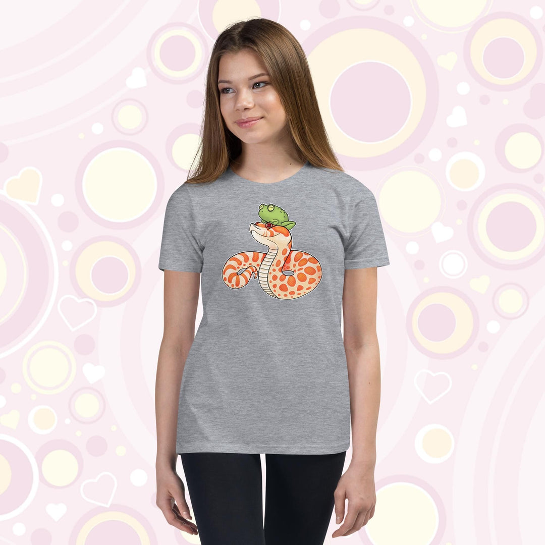 Hognose Snake Youth T-Shirt, Cute Reptile Children Apparel Froggo