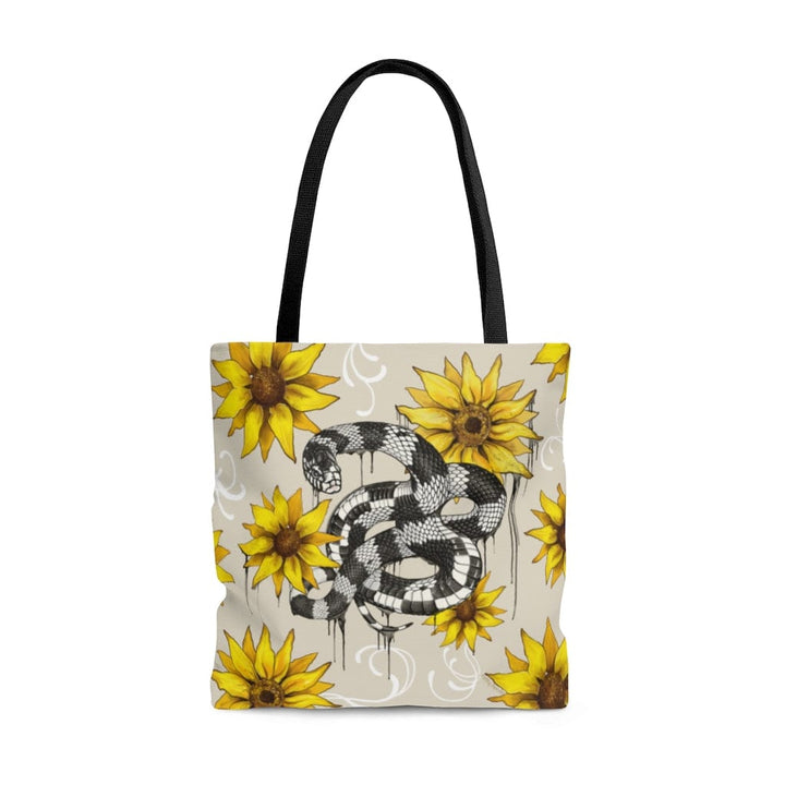 Kingsnake with Sunflowers Tote, Cute Snake Bag