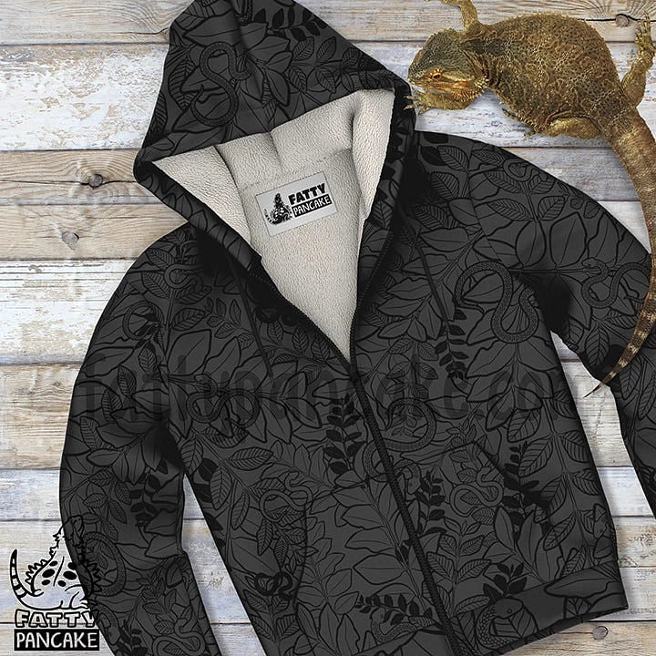 Forever Tempted Snake Fleece Zip sudadera con capucha, chaqueta de regalo de reptil 