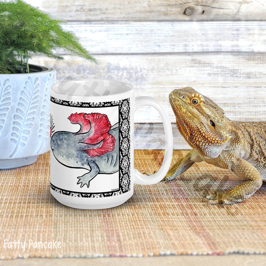 Me encanta una taza Lotl Axolotl, lindo regalo de anfibios café o taza de té 
