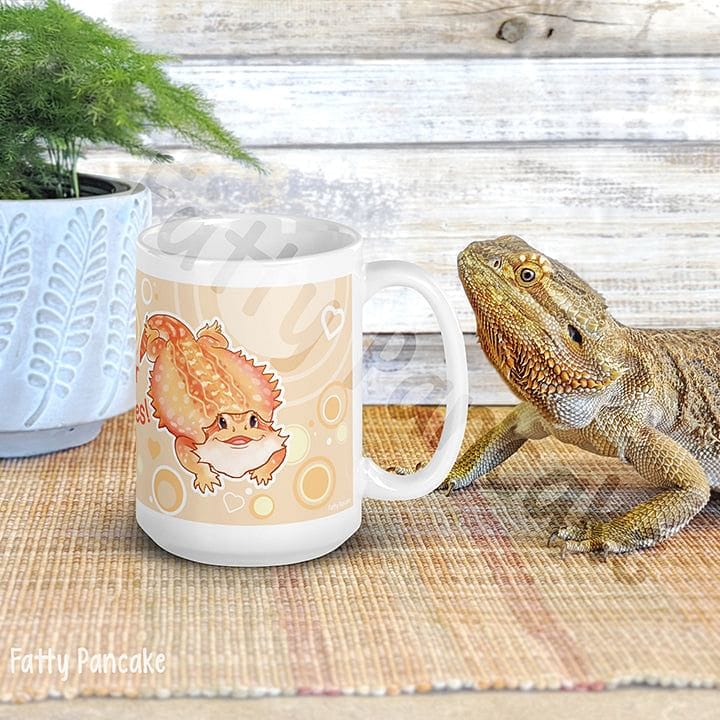 Mornings are Better with Pancakes Bearded Dragon, Cute Reptile Mug