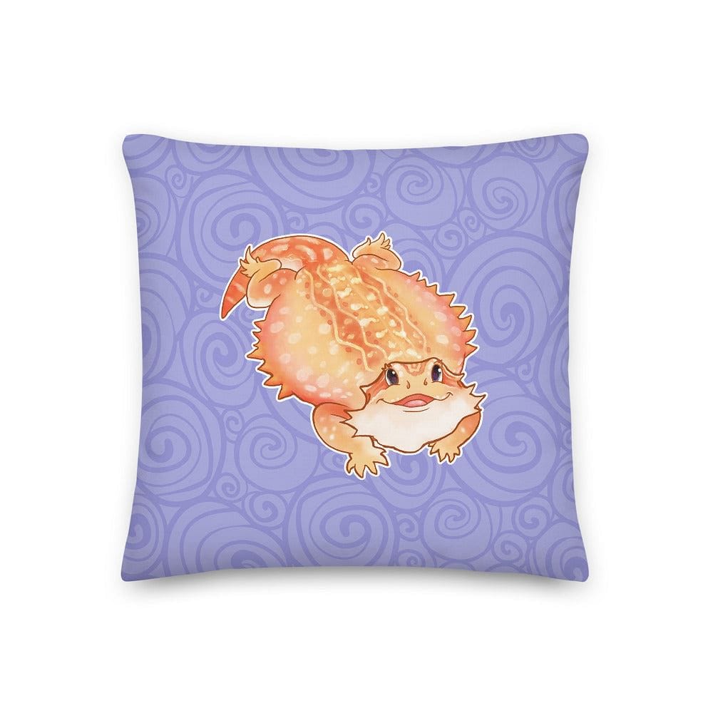 Pancake Mode Bearded Dragon, Cute Reptile Square Pillow