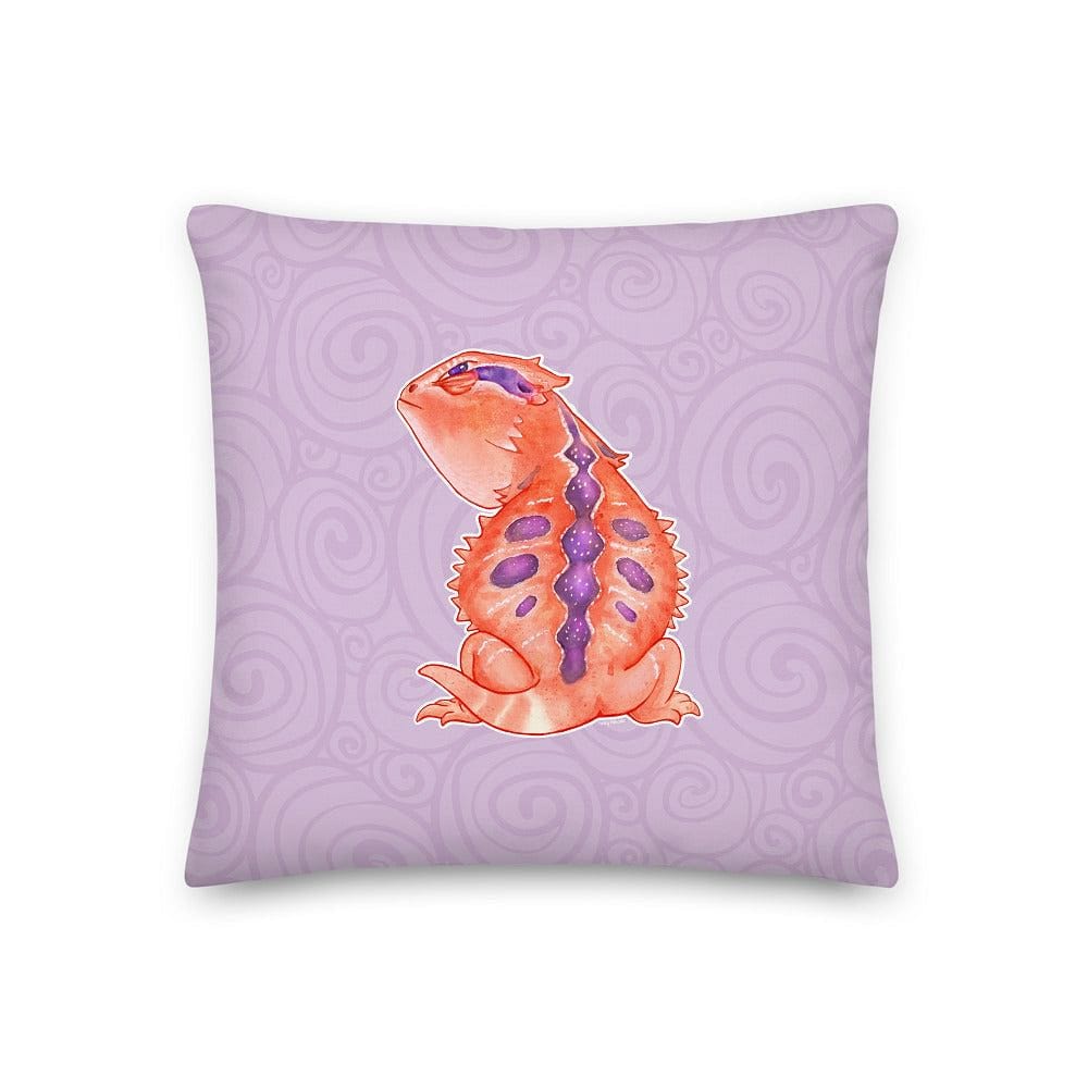 Stink Eye Bearded Dragon, Cute Reptile Square Pillow