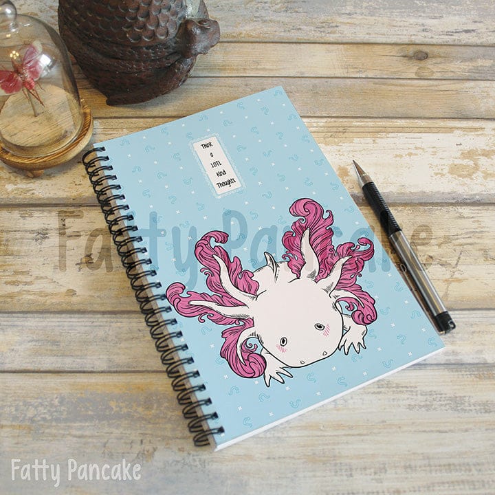Piense en muchos pensamientos amables, cuaderno de papelería Axolotl