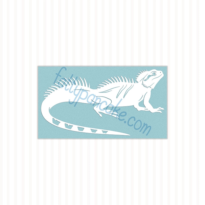 Chinese Water Dragon Decal, Waterproof Vinyl Decal, Cute Reptile Gift