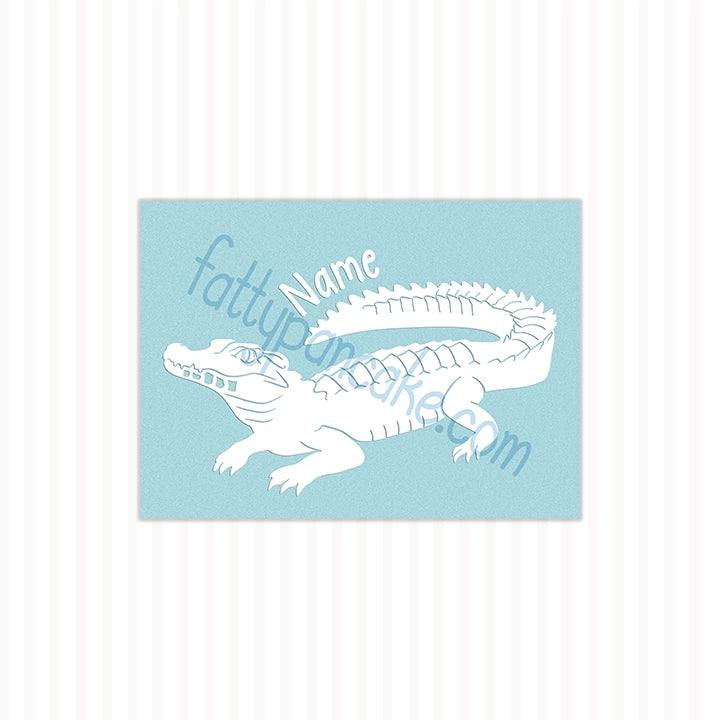 Calcomanía de caimán enano de Cuvier, calcomanía de vinilo impermeable, lindo regalo de reptil