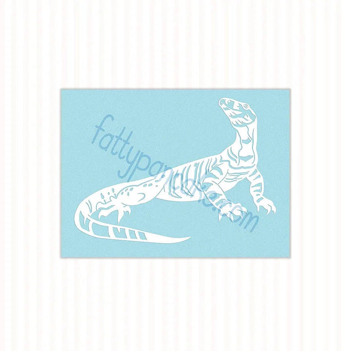 Lace Monitor Decal, Waterproof Vinyl Decal, Cute Reptile Gift