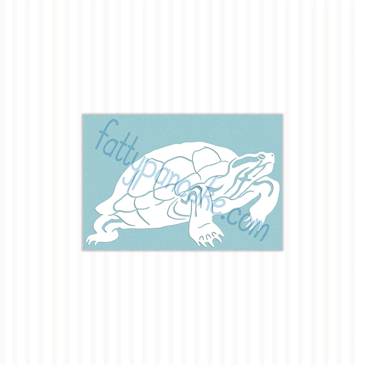 Calcomanía de tortuga deslizante de orejas rojas, calcomanía de vinilo impermeable, lindo regalo de reptil