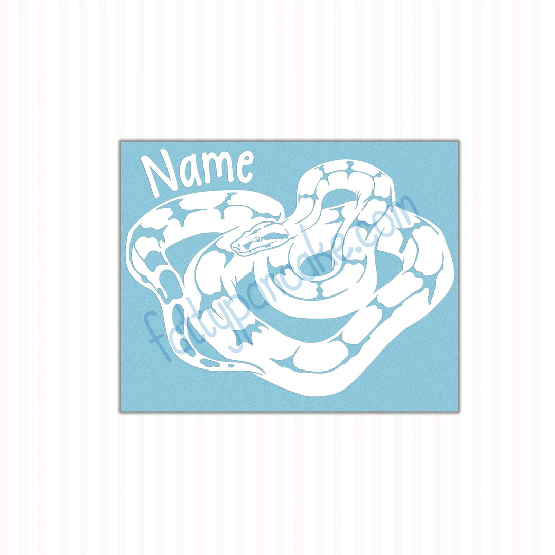 Red Tail Boa Decal, Waterproof Vinyl Decal, Cute Snake Reptile Gift