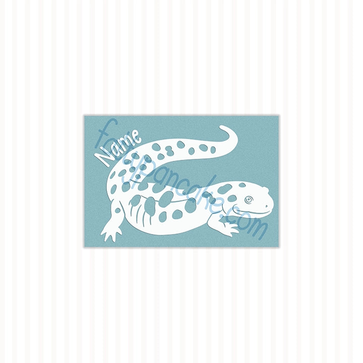 Calcomanía de salamandra tigre (manchada), calcomanía de vinilo impermeable, lindo regalo de anfibios