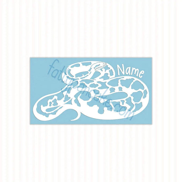 Burmese Python Decal, Waterproof Vinyl Decal, Cute Snake Reptile Gift