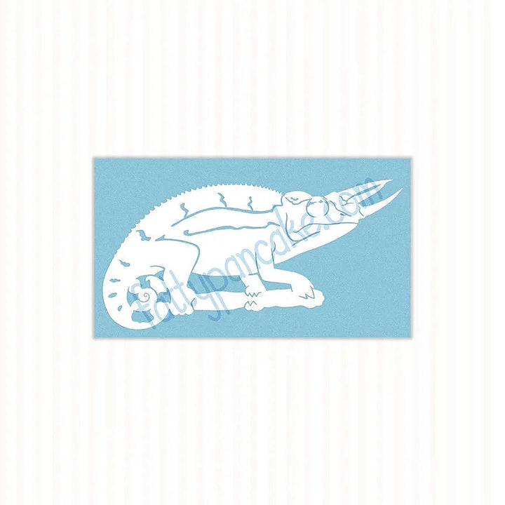 Jackson Chameleon Decal, Waterproof Vinyl Decal, Cute Reptile Gift