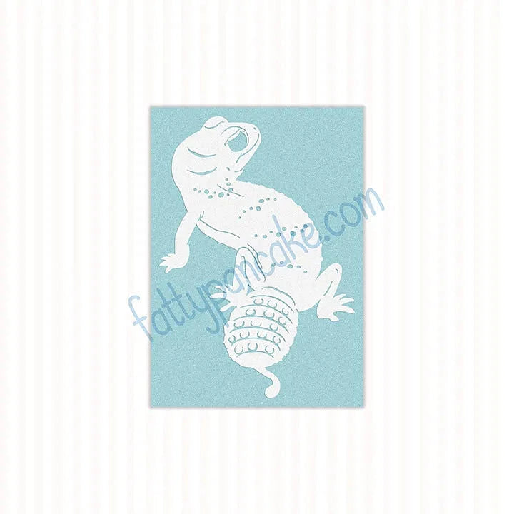 Calcomanía de vinilo impermeable Gecko de cola de perilla, lindo regalo de reptil