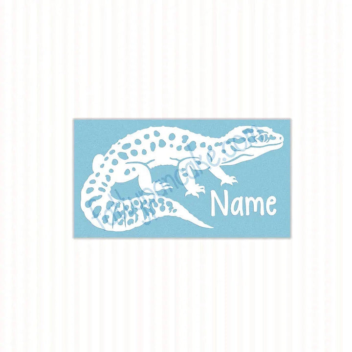 Leopard Gecko Decal, Waterproof Vinyl Decal, Cute Reptile Gift