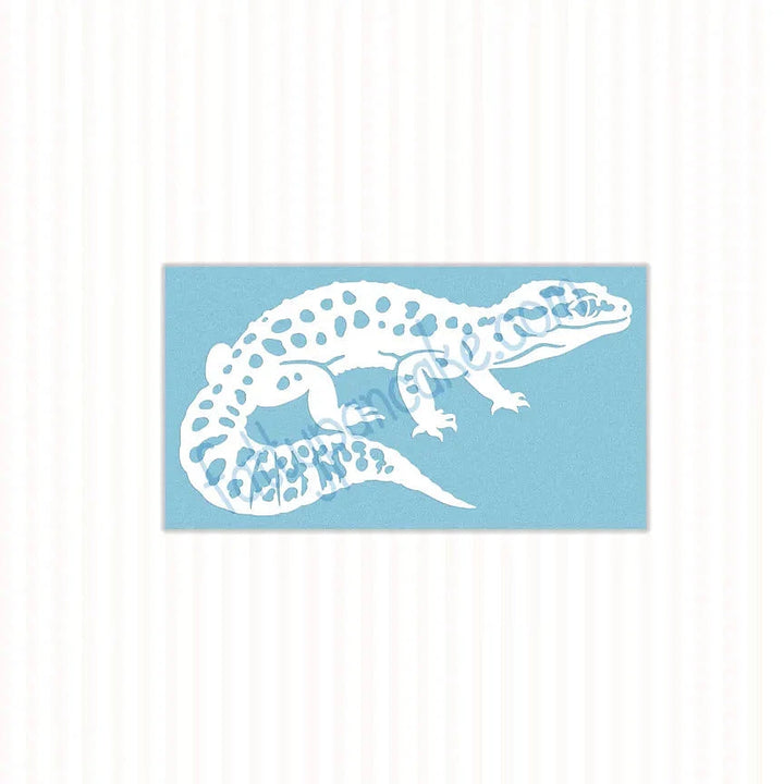 Leopard Gecko Decal, Waterproof Vinyl Decal, Cute Reptile Gift