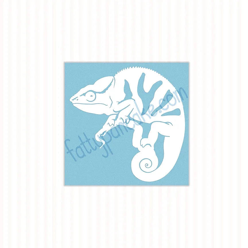 Panther Chameleon Decal, Waterproof Vinyl Decal, Cute Reptile Gift