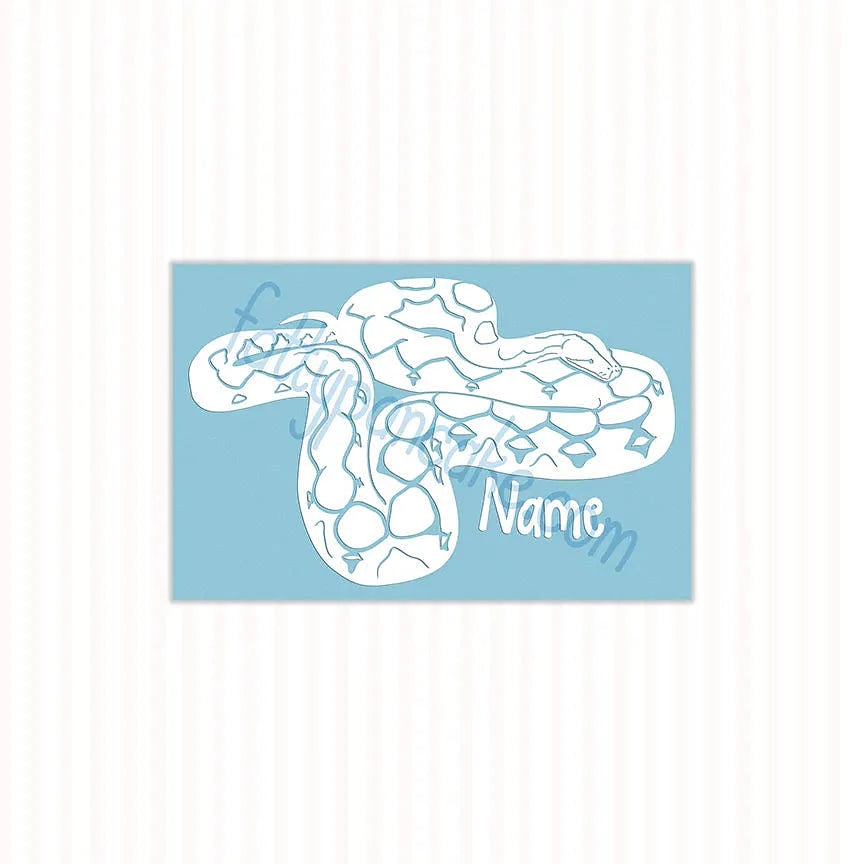 Reticulated Python Decal, Waterproof Vinyl Decal, Cute Snake Reptile G ...