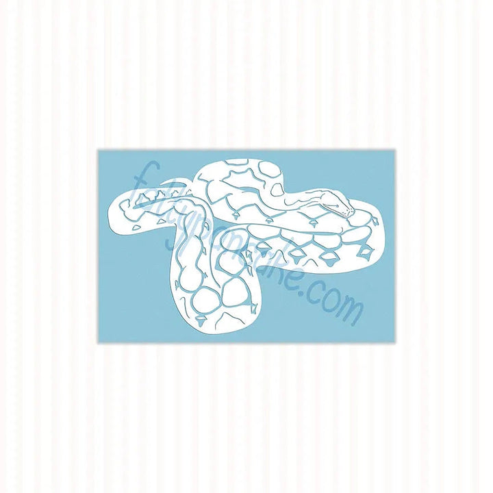 Reticulated Python Decal, Waterproof Vinyl Decal, Cute Snake Reptile Gift
