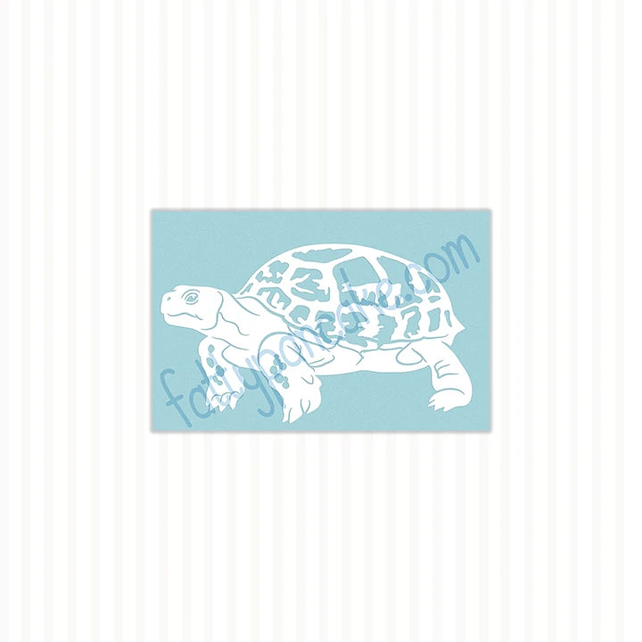Calcomanía de vinilo impermeable de tortuga rusa, lindo regalo de reptil