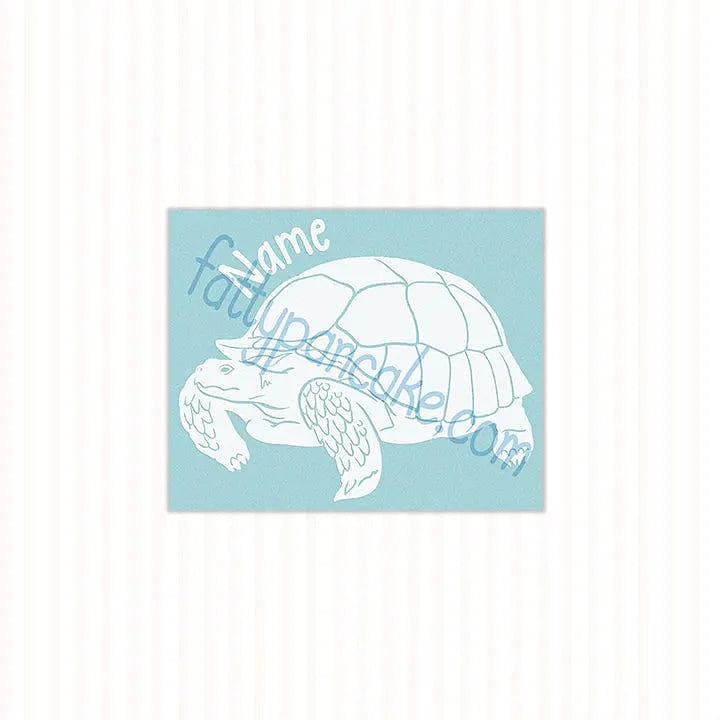 Calcomanía de vinilo impermeable de tortuga Sulcata, lindo regalo de reptil