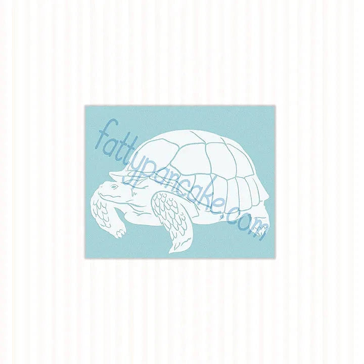 Calcomanía de vinilo impermeable de tortuga Sulcata, lindo regalo de reptil