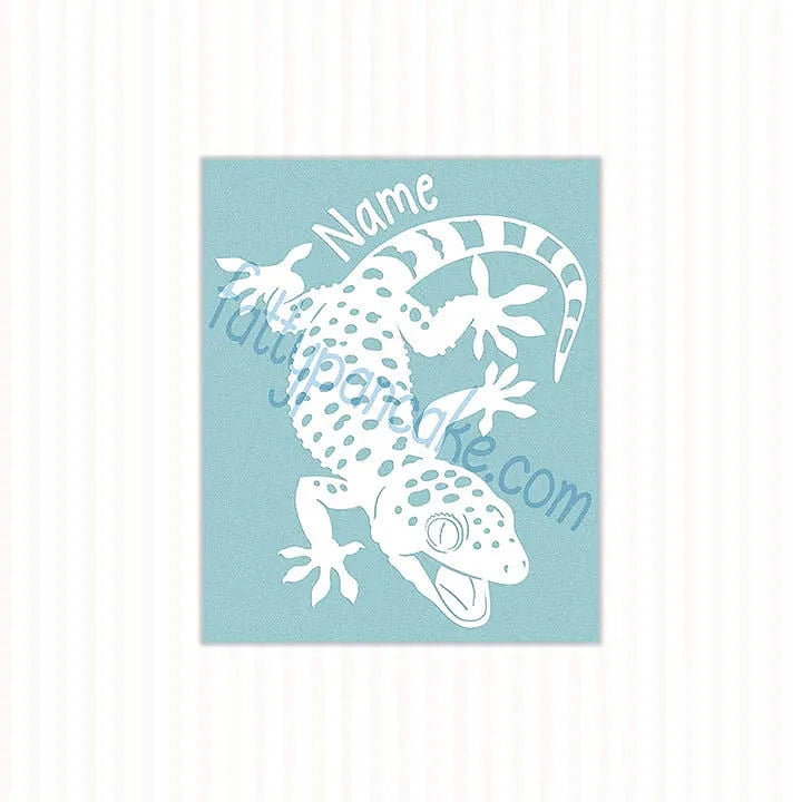 Tokay Gecko Waterproof Vinyl Decal, Cute Reptile Gift