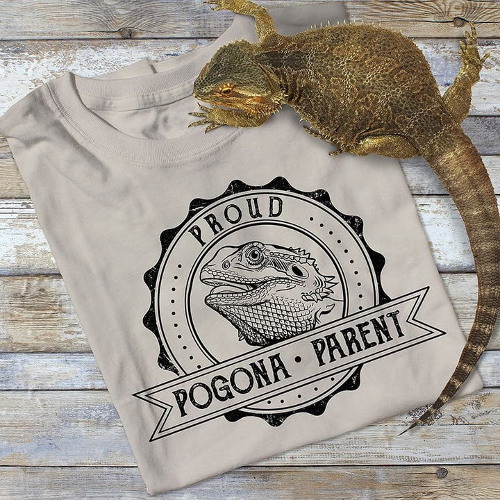 Orgulloso padre Pogona, camiseta de dragón barbudo 