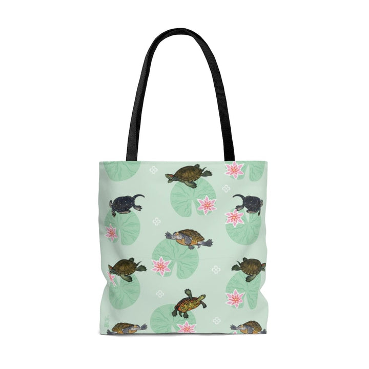 Turtles with Lilly Pads Tote, Cute Reptile Bag