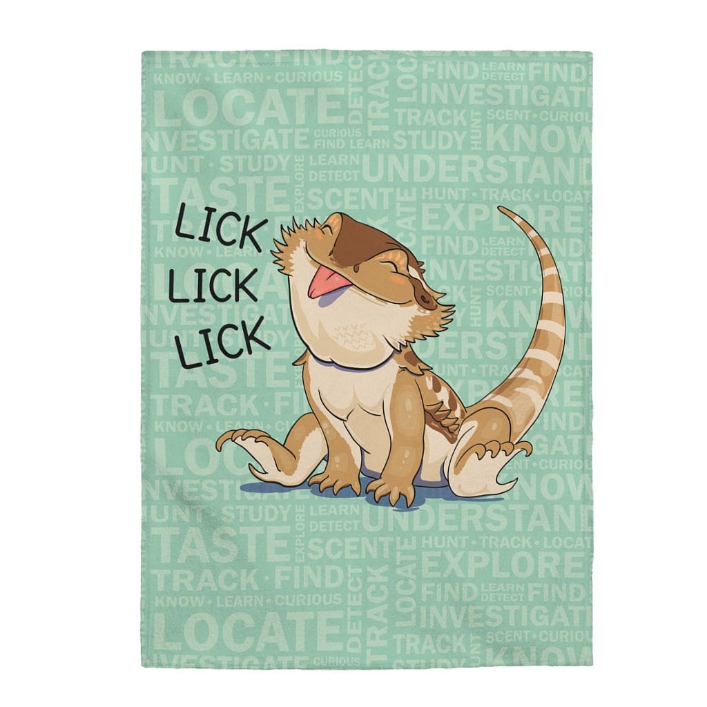 Lick Lick Lick Bearded Dragon, Cute Reptile Plush Blanket