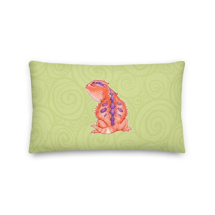 Stink Eye Bearded Dragon, Cute Reptile Rectangular Pillow